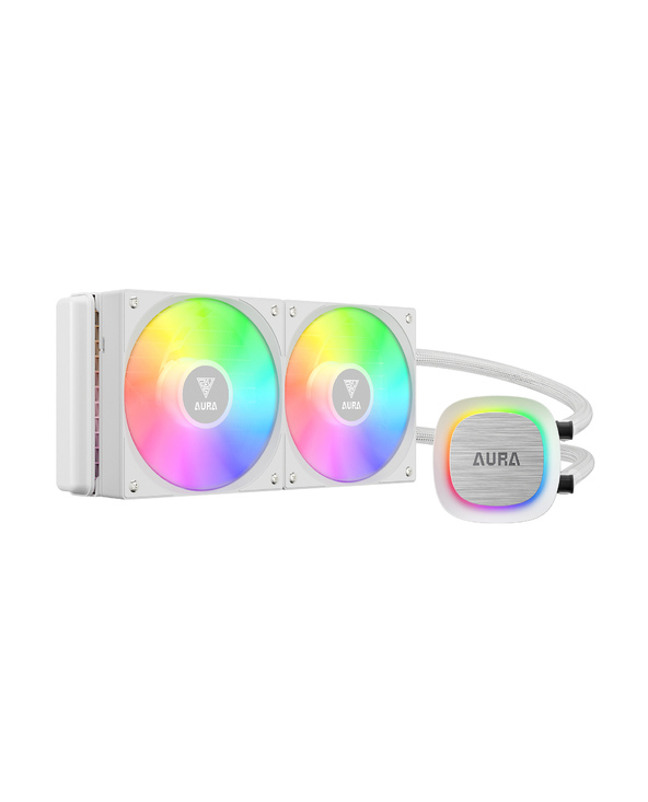 GAMDIAS AURA GL240 V2 WH système de refroidissement d’ordinateur Processeur Refroidisseur de liquide tout-en-un 12 cm Blanc