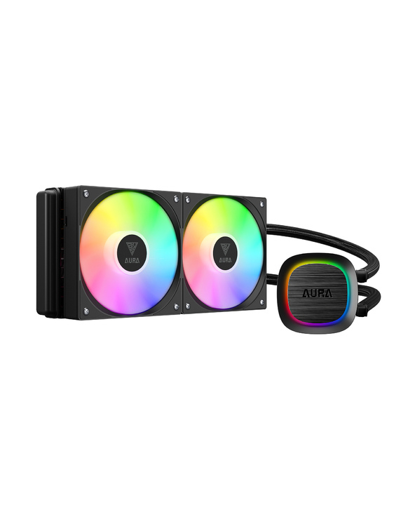 GAMDIAS AURA GL240 V2 système de refroidissement d’ordinateur Processeur Refroidisseur de liquide tout-en-un 12 cm Noir