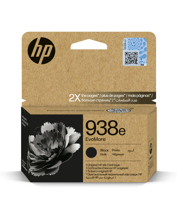HP 938e Cartouche d’encre authentique Noir EvoMore