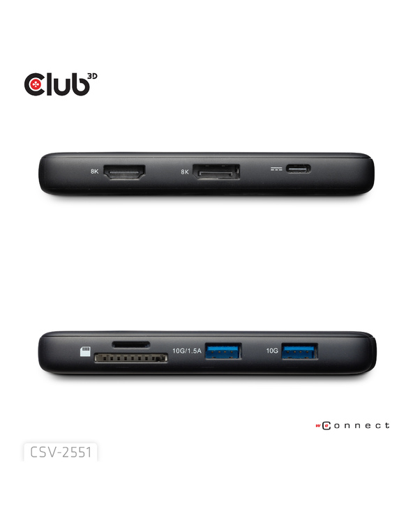 CLUB3D CSV-2551 hub & concentrateur USB Type-C