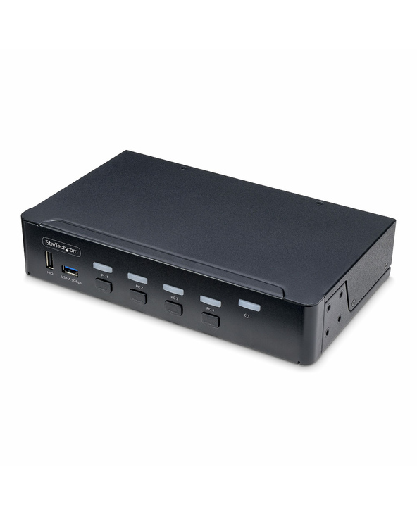StarTech.com Switch KVM DisplayPort 4 Ports, Moniteur Unique 4K 60Hz, 6 Ports USB, Commutation par Touche de Raccourci et Bouton