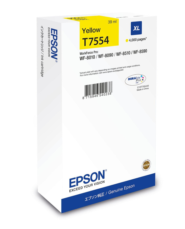 Epson C13T75544N cartouche d'encre 1 pièce(s) Original Rendement élevé (XL) Jaune