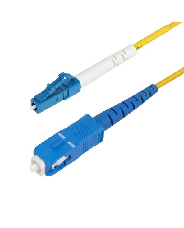 StarTech.com Câble Fibre Optique de 3m Simplex Monomode LC à SC (UPC) OS2, 9/125µm, 40G/100G, Cordon Fibre Optique, Insensible à