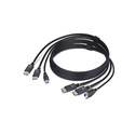 StarTech.com Câble KVM Double DisplayPort de 1,8m et USB 5Gbps, 4K 60Hz, Câble Combo DP 1.2 et USB pour Commutateurs/Switchs KVM