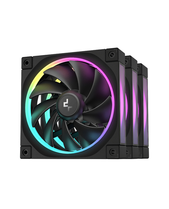 DeepCool FL12-3 in 1 Boitier PC Ventilateur 12 cm Noir 3 pièce(s)