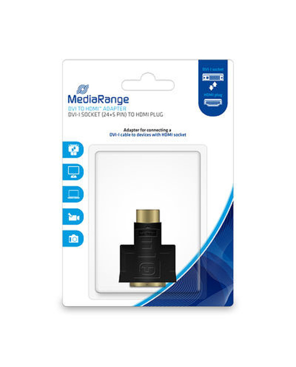 MediaRange MRCS171 changeur de genre de câble HDMI DVI-I Noir