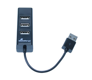 MediaRange MRCS502 hub & concentrateur 480 Mbit/s Noir
