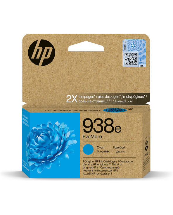 HP 938e Cartouche d’encre authentique Cyan EvoMore