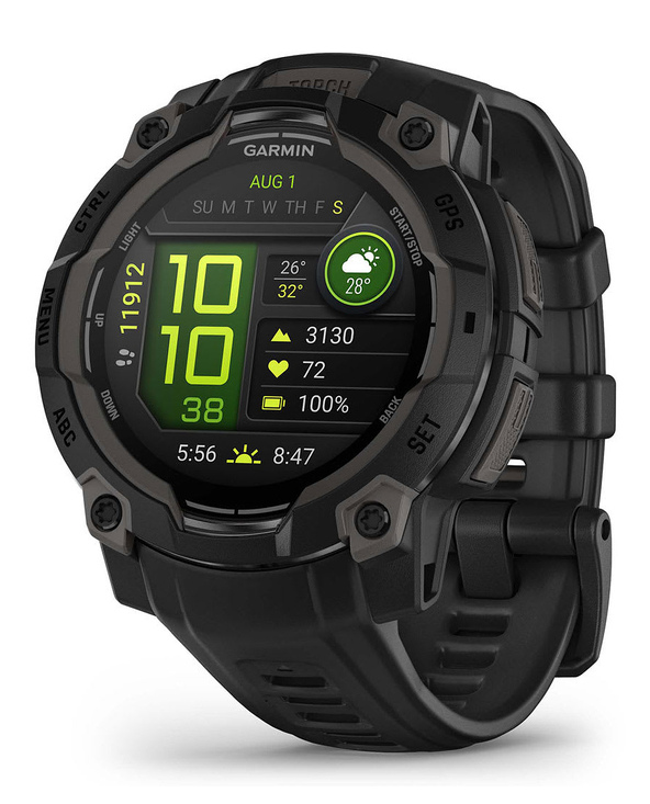 Garmin Instinct 3 AMOLED 3,05 cm (1.2") 45 mm Numérique 390 x 390 pixels Écran tactile Noir GPS (satellite)