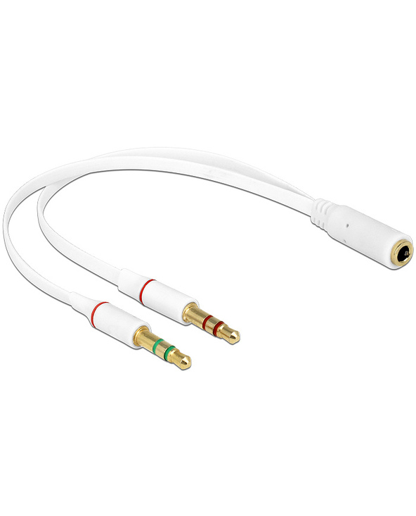 DeLOCK 65585 câble audio 0,2 m 2 x 3.5mm 3,5mm Blanc