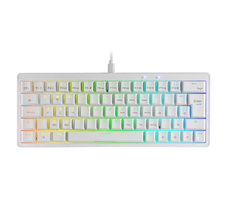 Mars Gaming MKMINIPRO clavier Jouer USB Français Blanc