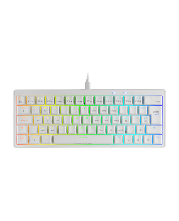 Mars Gaming MKMINIPRO clavier Jouer USB Français Blanc