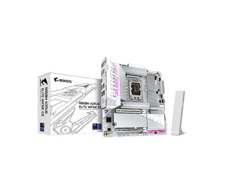 GIGABYTE B860M AORUS ELITE WF6E ICE Carte mère - Processeurs Intel Core Ultra, VRM 12+1+2+1 phases, jusqu'à 9200MHz DDR5, 1xPCIe