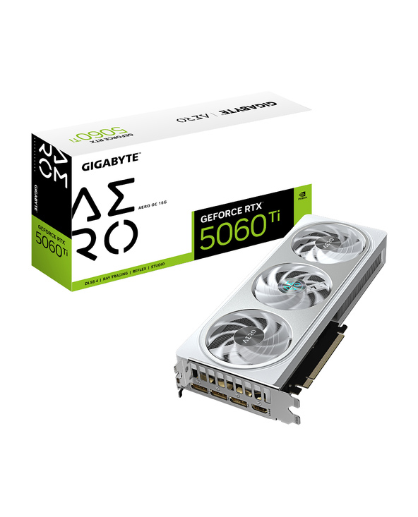 GIGABYTE GeForce RTX 5060 Ti AERO OC 16G Carte Graphique – 16 Go GDDR7, 128 bits, PCI-E 5.0, 2647MHz Fréquence du processeur, 3 