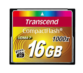 Transcend CompactFlash Card 1000x 16GB 16 Go MLC