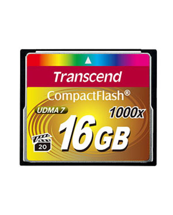 Transcend CompactFlash Card 1000x 16GB 16 Go MLC