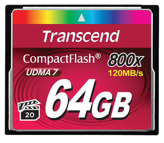 Transcend 64GB 800x CF 64 Go CompactFlash MLC