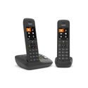 Gigaset C575A Duo Téléphone analog/dect Identification de l'appelant Noir
