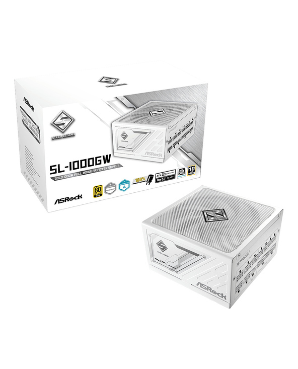 Asrock SL-1000GW Steel Legend unité d'alimentation d'énergie 1000 W 20+4 pin ATX ATX Blanc
