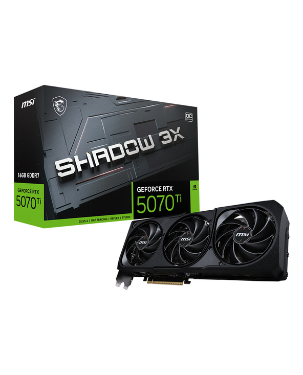 MSI GeForce RTX5070 Ti 16G SHADOW 3X OC NVIDIA GeForce RTX 5070 Ti 12 Go GDDR7