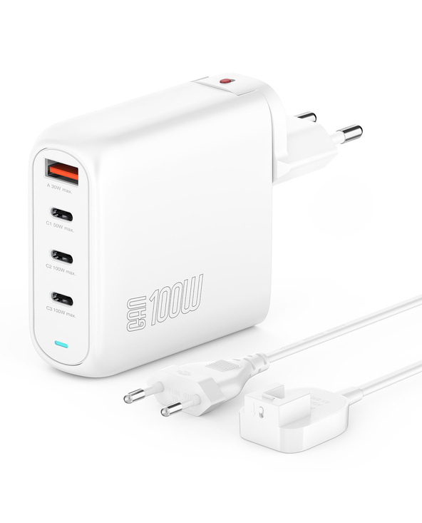 4smarts GaN Flex Pro Universel Blanc Secteur Charge rapide Intérieure
