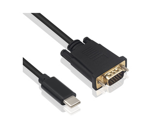 DLH DY-TU4744 câble vidéo et adaptateur 1,8 m USB Type-C VGA (D-Sub) Noir