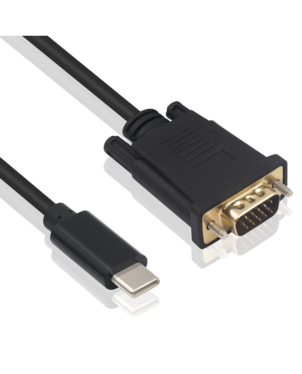 DLH DY-TU4744 câble vidéo et adaptateur 1,8 m USB Type-C VGA (D-Sub) Noir