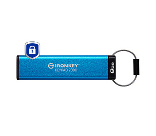 Kingston Technology IronKey Keypad 200C USB-C de 8 Go, FIPS 140-3 niveau 3 (en attente) AES-256