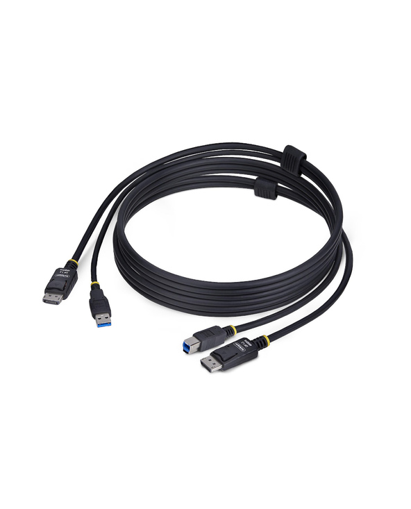 StarTech.com Câble KVM DisplayPort de 1,8m et USB 5Gbps, 4K 60Hz, Câble Combo DP 1.2 et USB pour Commutateurs/Switchs KVM
