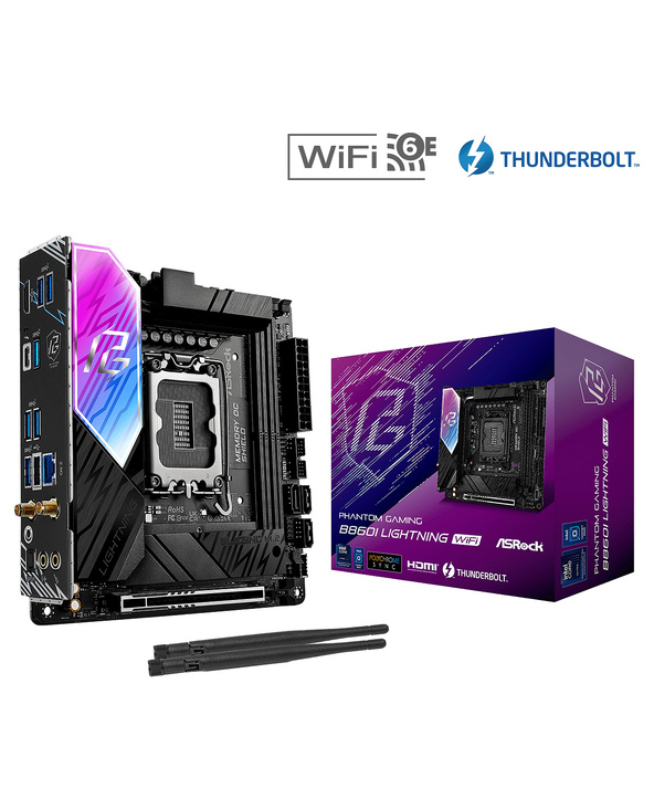 Asrock B860I Lightning WiFi Intel B860 LGA 1851 (Socket V1) mini ITX