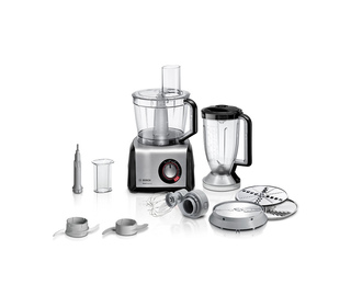 Bosch MC812M814 robot de cuisine 1250 W 3,9 L Noir, Acier inoxydable, Transparent