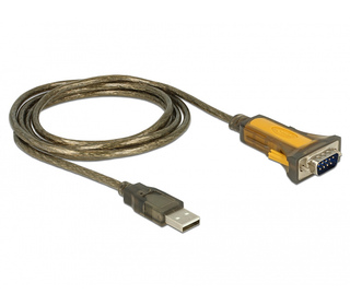 DeLOCK 65840 câble Série Noir, Jaune 1,5 m USB Type-A DB-9