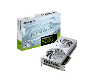 GIGABYTE GeForce RTX 5060 EAGLE OC ICE 8G Carte Graphique - 8GB GDDR7, 128bit, PCI-E 5.0, 2550 MHz Fréquence du cœur, 3 x Displa