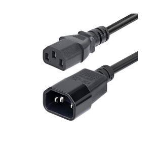 StarTech.com Cordon de Rallonge Électrique de 4,5m, Cordon d'Alimentation PDU C14 à C13, 15A 250V, 14AWG, Câble d'Alimentation A