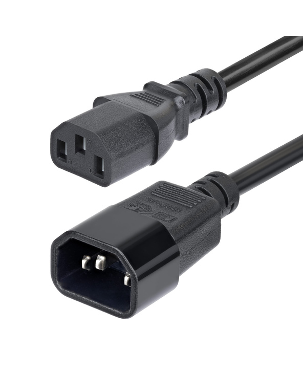 StarTech.com Cordon de Rallonge Électrique de 4,5m, Cordon d'Alimentation PDU C14 à C13, 15A 250V, 14AWG, Câble d'Alimentation A