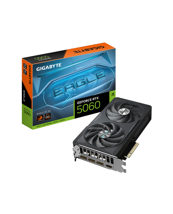 GIGABYTE GeForce RTX 5060 EAGLE OC 8G Carte Graphique - 8GB GDDR7, 128bit, PCI-E 5.0, 2550 MHz Fréquence du cœur, 3 x DisplayPor