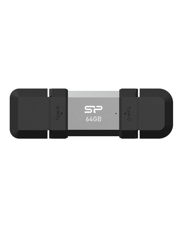 Silicon Power SP064GBUC3C51V1S lecteur USB flash 64 Go USB Type-A / USB Type-C 3.2 Gen 1 (3.1 Gen 1) Noir, Argent