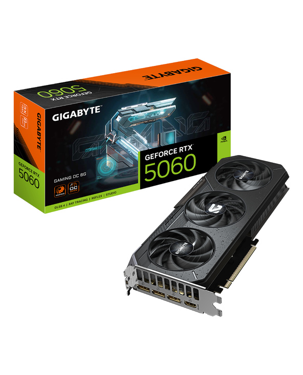 GIGABYTE GeForce RTX 5060 GAMING OC 8G Carte Graphique - 8GB GDDR7, 128bit, PCI-E 5.0, 2595 MHz Fréquence du cœur, 3 x DisplayPo