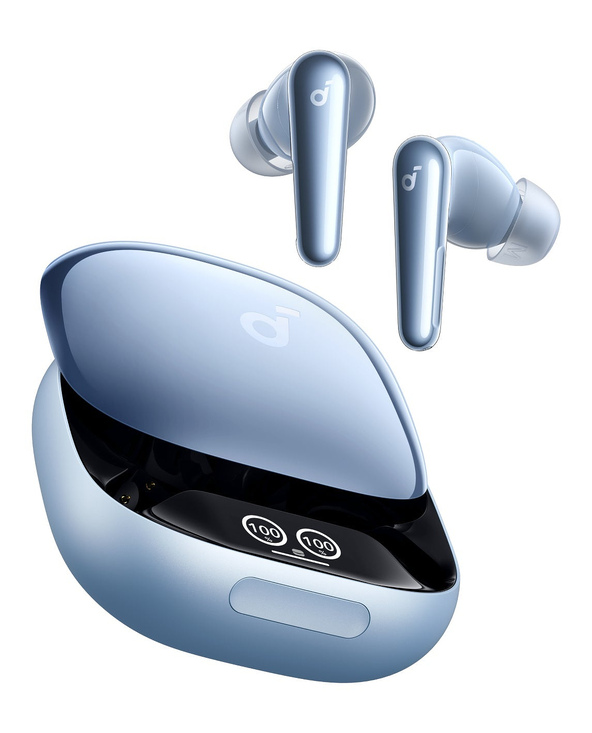 Anker Liberty 4 Pro Casque True Wireless Stereo (TWS) Ecouteurs Appels/Musique/Sport/Au quotidien USB Type-C Bluetooth Bleu clai
