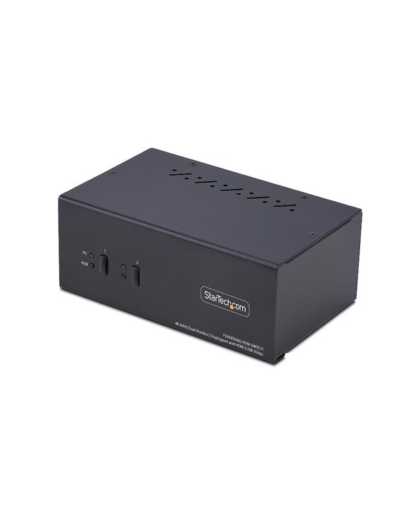 StarTech.com Commutateur KVM 2 Ports DisplayPort et HDMI, 4K 60Hz, 1 Moniteur HDMI et 1 Moniteur DP, Switch KVM 2 Ports, Hub USB