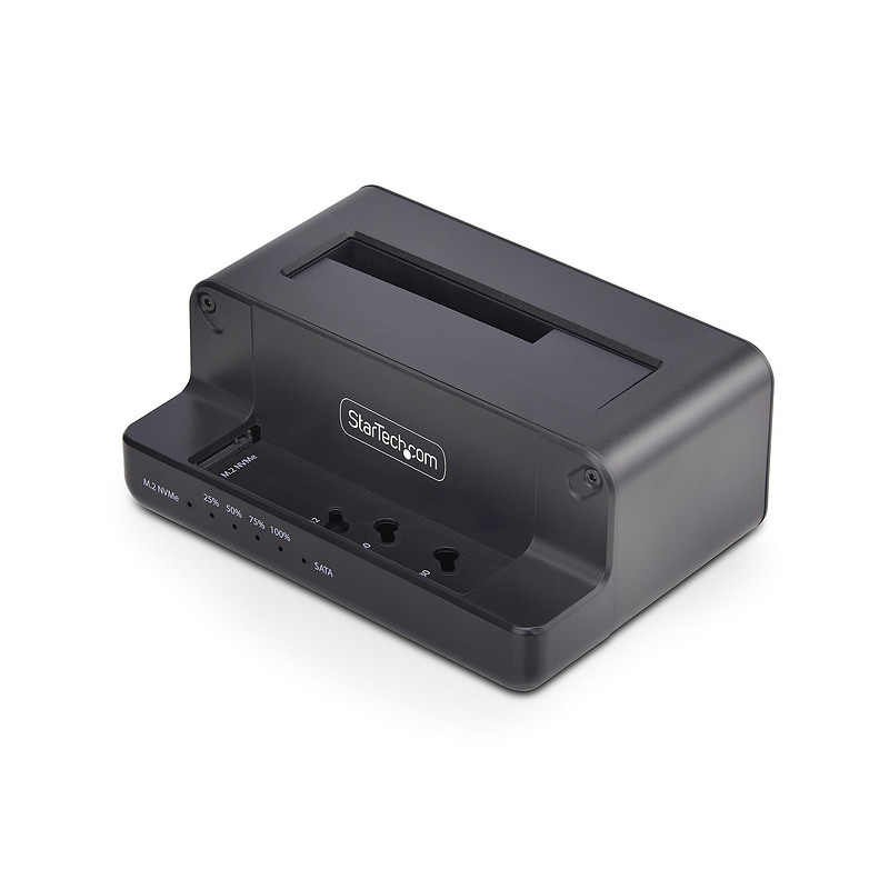 StarTech.com Duplicateur de Disque M.2 NVMe vers 2,5/3,5 » SATA, Clonage/Dock de Disque SSD Autonome à Deux Baies, NVMe vers SAT