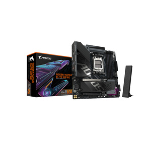 GIGABYTE B850M AORUS ELITE WIFI6E Carte mère - Processeurs AMD Ryzen série 9000, VRM numérique 12+2+2 phases, jusqu'à 8200 MHz D