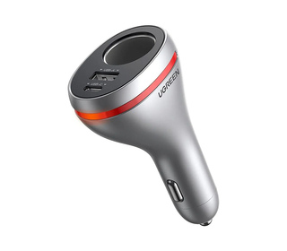 Ugreen 60712 chargeur d'appareils mobiles Universel Argent Allume-cigare Charge rapide Auto