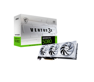 MSI VENTUS GEFORCE RTX 5080 16G 3X OC WHITE carte graphique NVIDIA 16 Go GDDR7