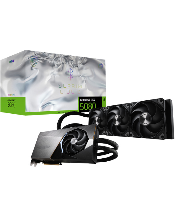 MSI SUPRIM GEFORCE RTX 5080 16G LIQUID SOC carte graphique NVIDIA 16 Go GDDR7