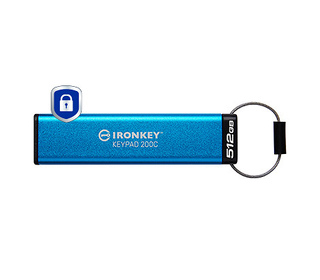 Kingston Technology IronKey Keypad 200C USB-C de 512 Go, FIPS 140-3 niveau 3 (en attente) AES-256