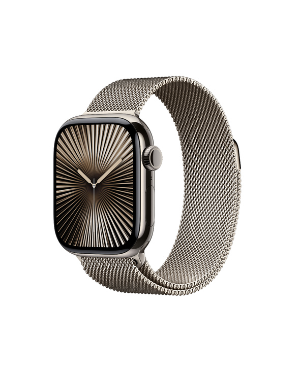 Apple Watch Series 10 OLED 42 mm Numérique 374 x 446 pixels Écran tactile 4G Titane Wifi GPS (satellite)