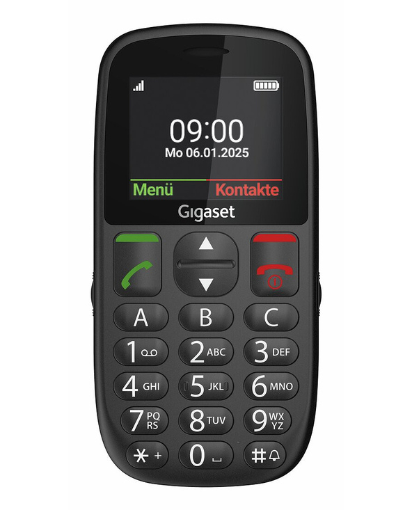 Gigaset GL395 5,59 cm (2.2") 90 g Noir Téléphone pour seniors