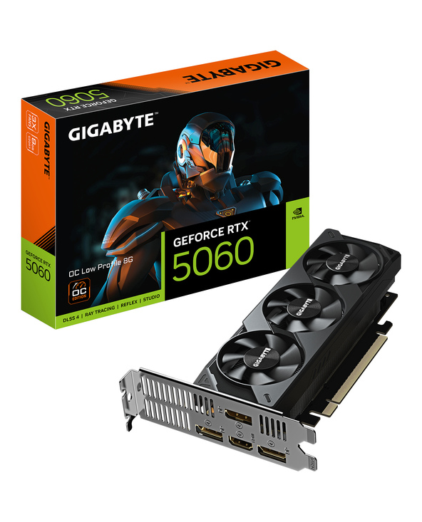 GIGABYTE GeForce RTX 5060 OC Low Profile 8G Carte Graphique - 8GB GDDR7, 128bit, PCI-E 5.0, 2512 MHz Fréquence du cœur, 3 x Disp