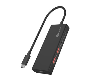 ICY BOX IB-HUB1436-CPD station d'accueil Avec fil USB 3.2 Gen 2 (3.1 Gen 2) Type-C Noir